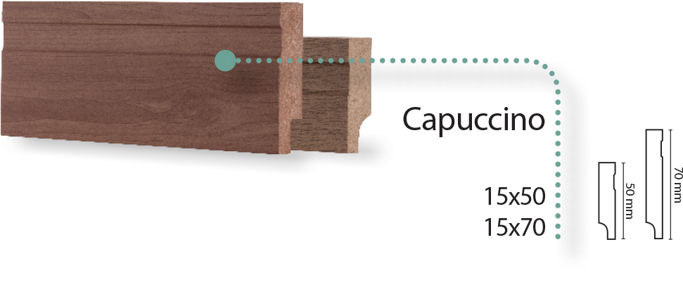 Rodapé de MDF Madebene Linha Colors Capuccino