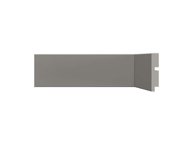 Rodapé de poliestireno 451 cinza titanium com 70mm de altura Santa Luzia