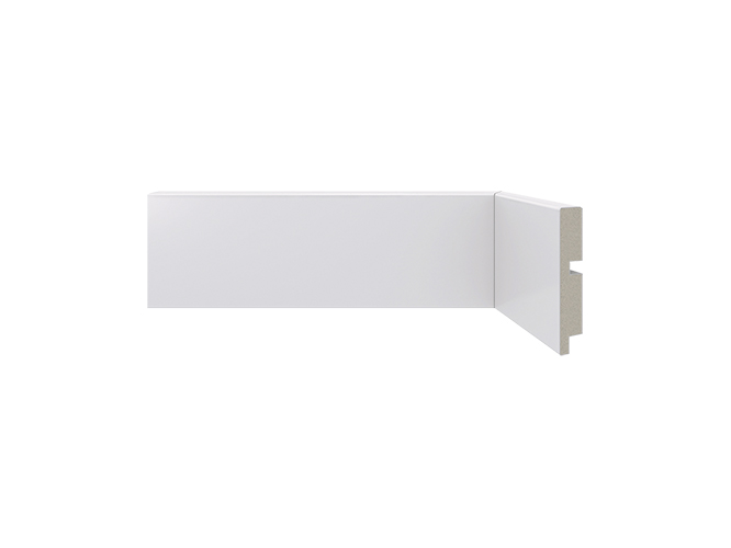 Rodapé de poliestireno 451 branco com 70mm de altura Santa Luzia
