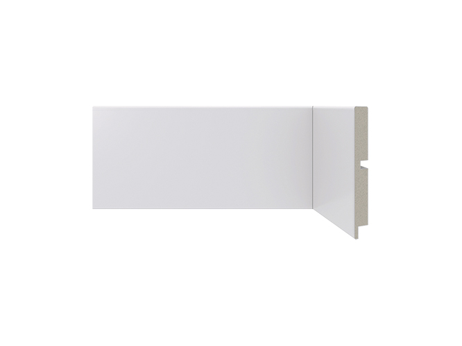 Rodapé de poliestireno 454 branco com 100mm de altura Santa Luzia