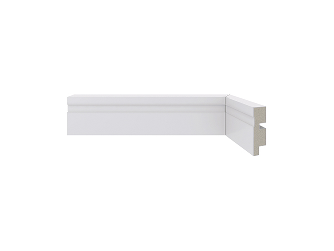 Rodapé de poliestireno 455 Branco com 50mm de altura Santa Luzia