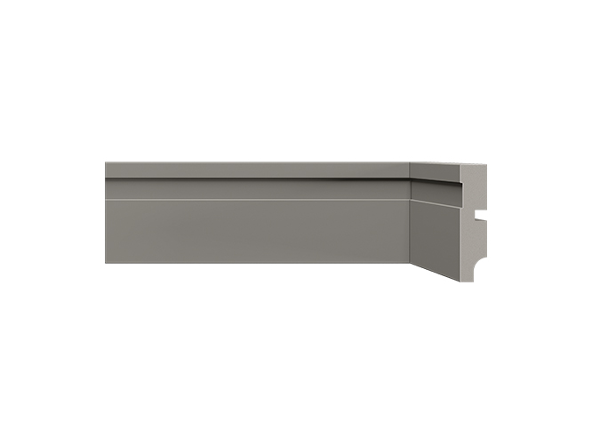 Rodapé de poliestireno 456 Cinza Titanium com 70mm de altura Santa Luzia