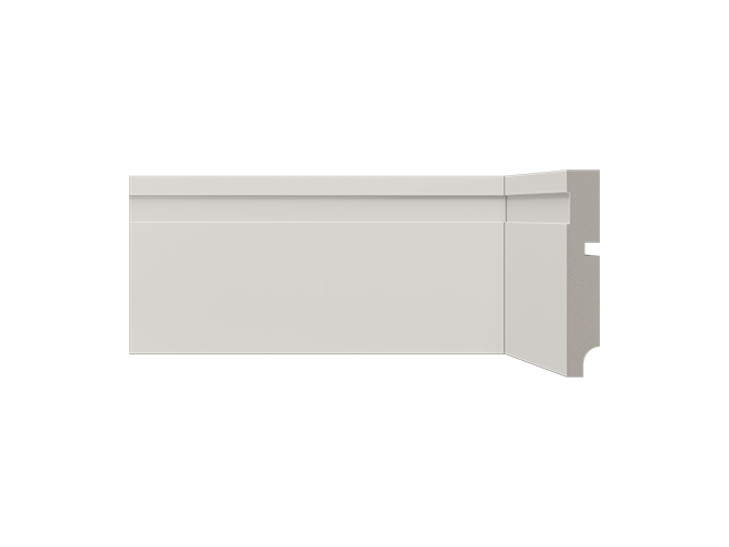 Rodapé de poliestireno 457 Cinza Fendi com 100mm de altura Santa Luzia