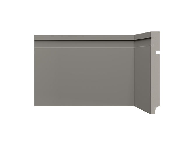 Rodapé de poliestireno 480 Cinza Titanium com 150mm de altura Santa Luzia