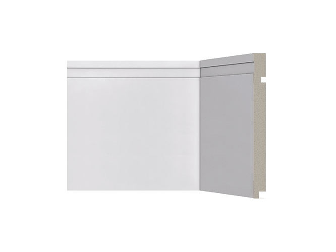 Rodapé de poliestireno 505 Branco com 200mm de altura Santa Luzia