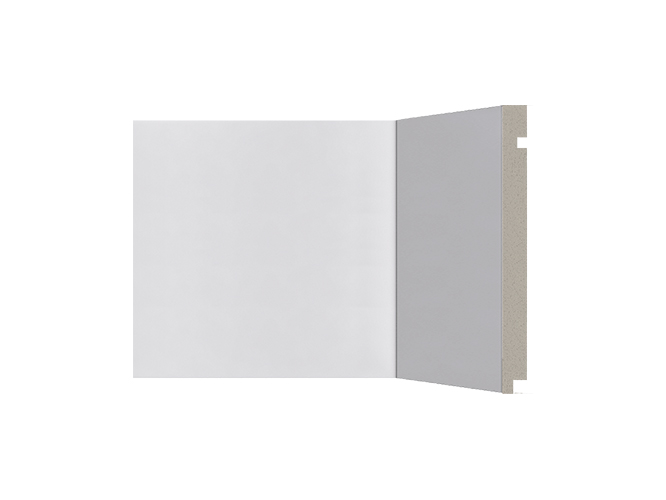 Rodapé de poliestireno 506 Branco com 200mm de altura Santa Luzia