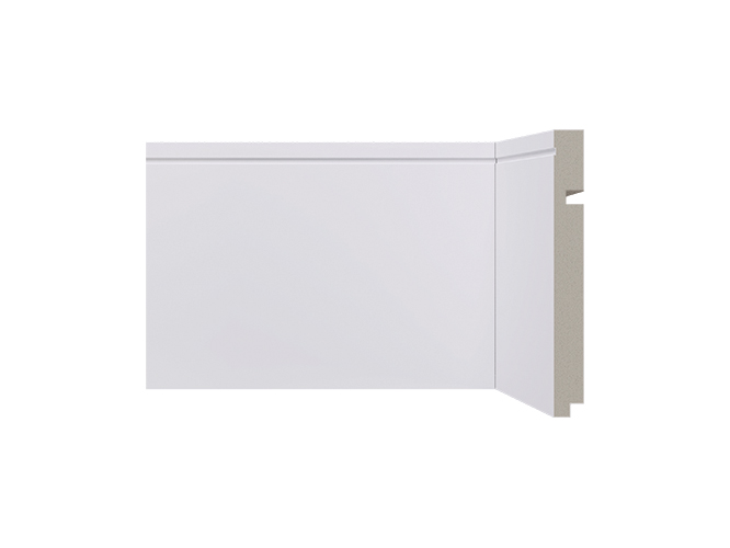 Rodapé de poliestireno 518 Branco com 150mm de altura Santa Luzia