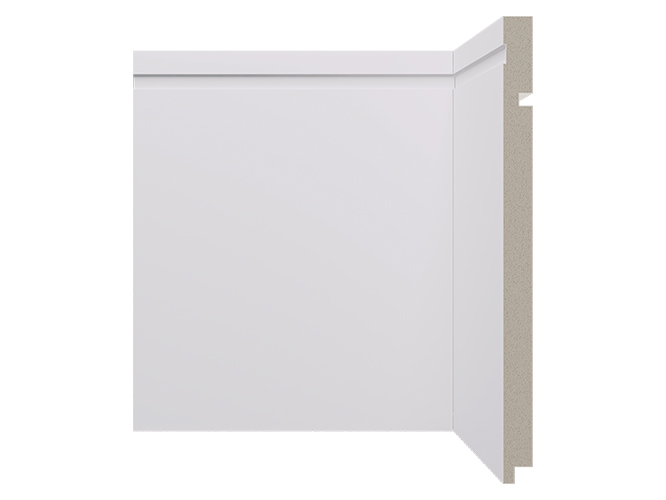 Rodapé de poliestireno 546 Branco com 250mm de altura Santa Luzia