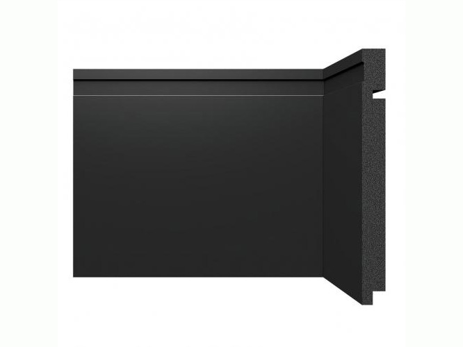 Rodapé de poliestireno 3505 Preto com 200mm de altura Santa Luzia