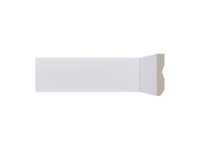Rodapé de poliestireno LEV71 Branco com 70mm de altura Santa Luzia