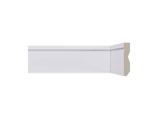Rodapé de poliestireno LEV72 Branco com 70mm de altura Santa Luzia