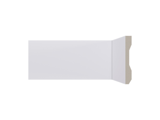 Rodapé de poliestireno LEV101 Branco com 100mm de altura Santa Luzia