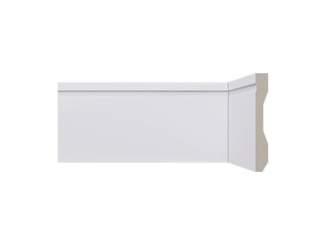 Rodapé de poliestireno LEV102 Branco com 100mm de altura Santa Luzia