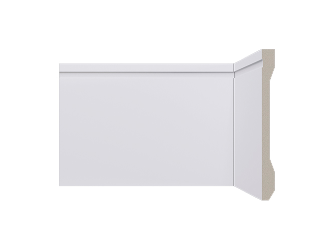 Rodapé de poliestireno LEV152 Branco com 150mm de altura Santa Luzia