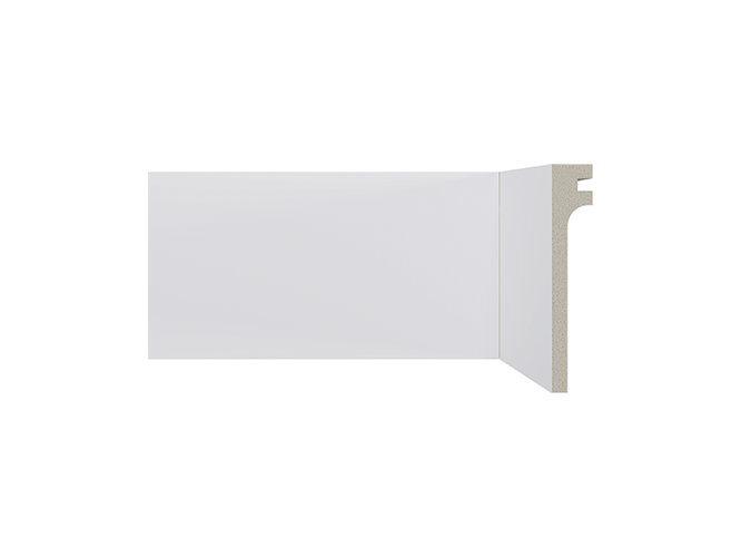 Rodapé de poliestireno 548 Branco com 110mm de altura Santa Luzia