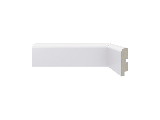 Rodapé de poliestireno 446 branco com 70mm de altura Santa Luzia